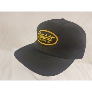 Peterbilt Kamloops BC Trucker Hat Snapback Baseball Vintage 80s Patch Cap Black